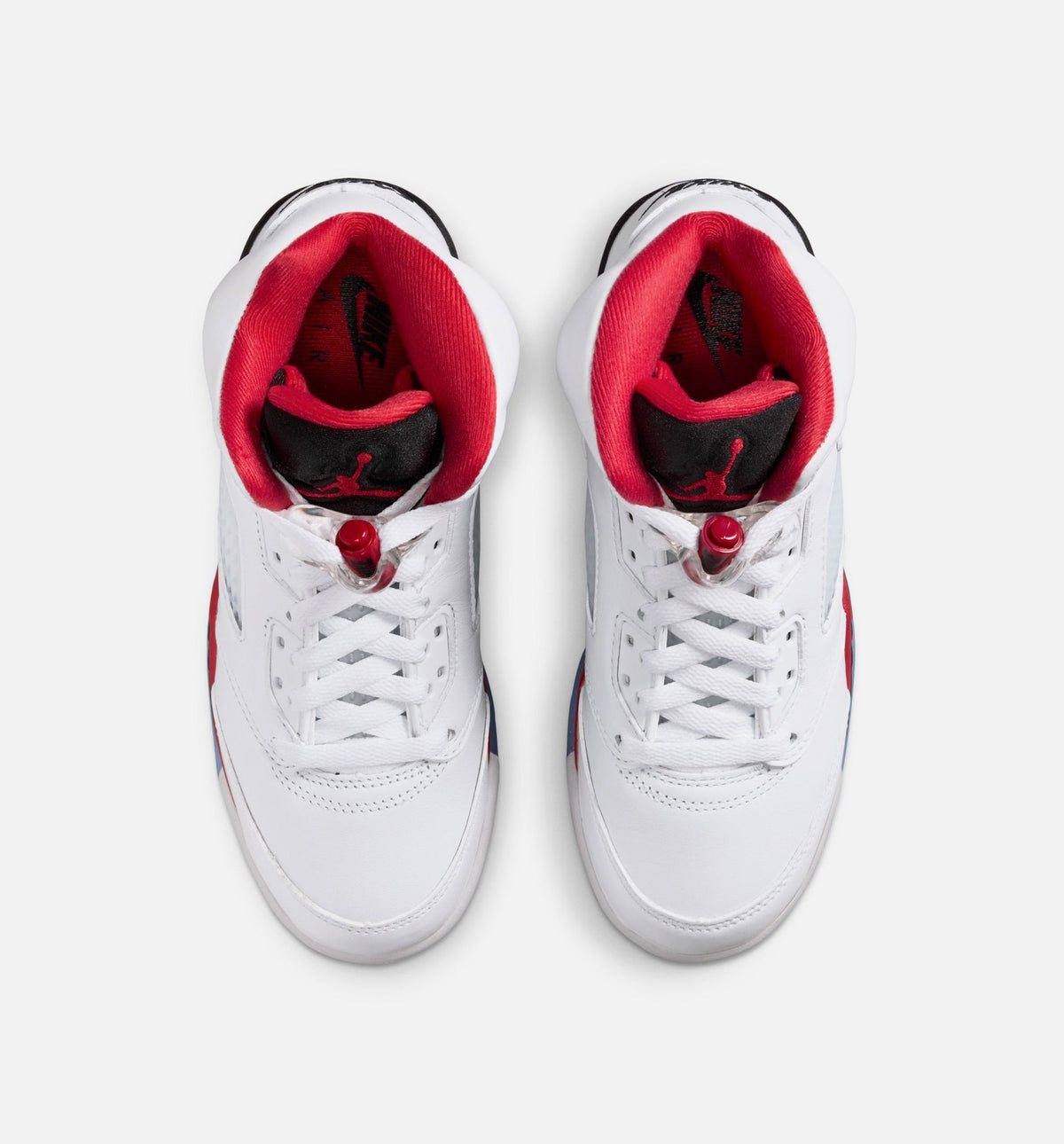 Air Jordan 5 Retro Fire Red Big Kids' Sneakers - White / Fire Red / Black