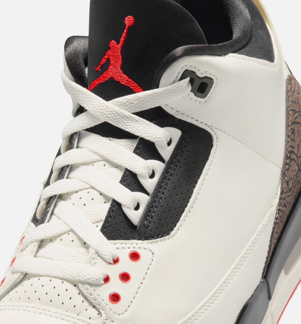 Air Jordan 3 Retro Sail and University Red Men's Lifestyle Shoe – Sail/Black/University Red/Pale Ivory