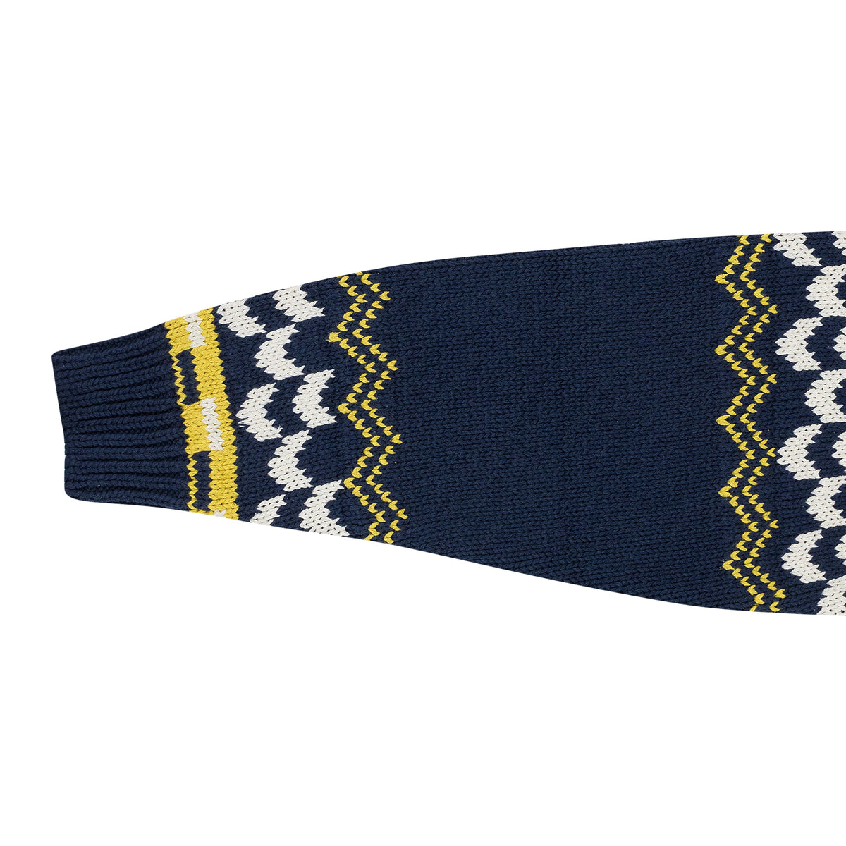 NAVY PALMA KNIT ZIP-UP SWEATER