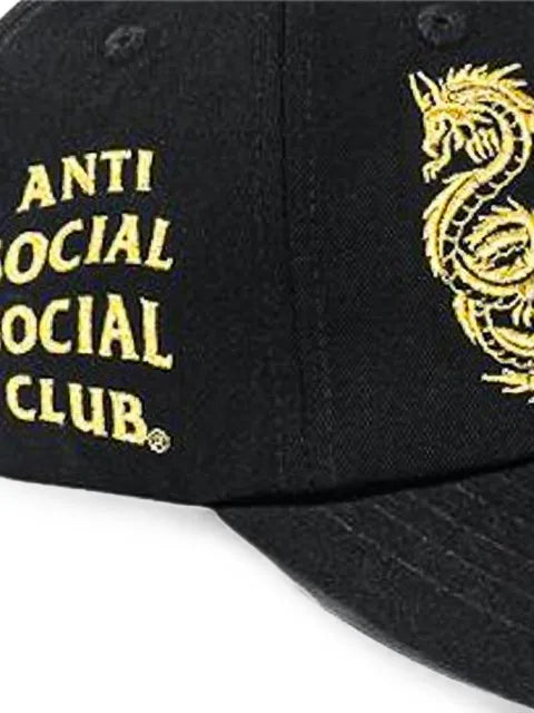 Anti Social Social Club dragon-embroidered baseball cap