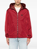 Emporio Armani monogram-print hooded windbreaker
