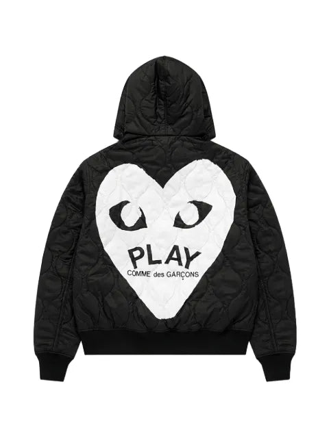 Comme Des Garçons Play quilted Heart logo hoodie jacket