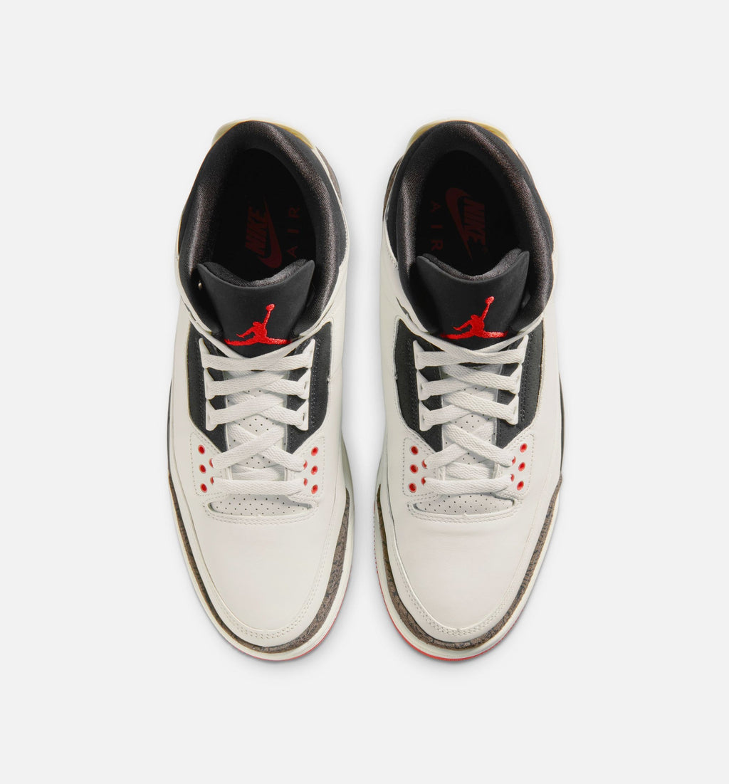 Air Jordan 3 Retro Sail University Red Men's Lifestyle Shoes - Sail/Black/University Red/Pale Ivory