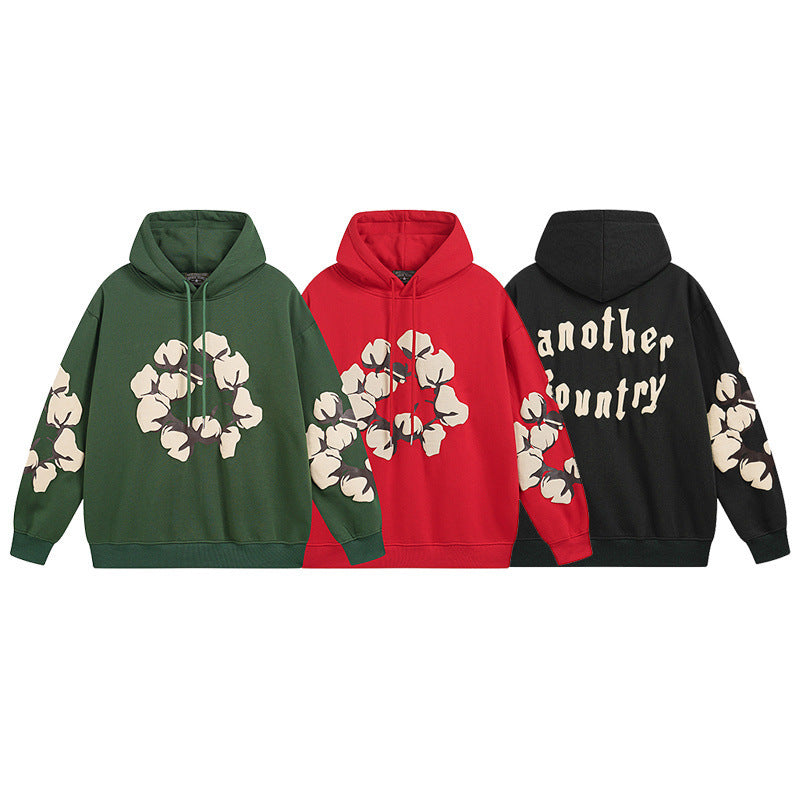Denim Tears Hoodie Alphabet Foam Print Fleece Hoodie Sweater