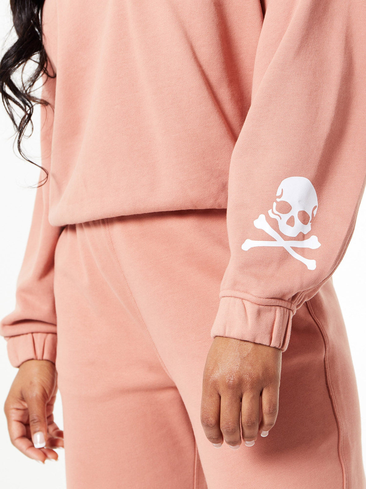 Relaxed Cropped Hoodie Pink