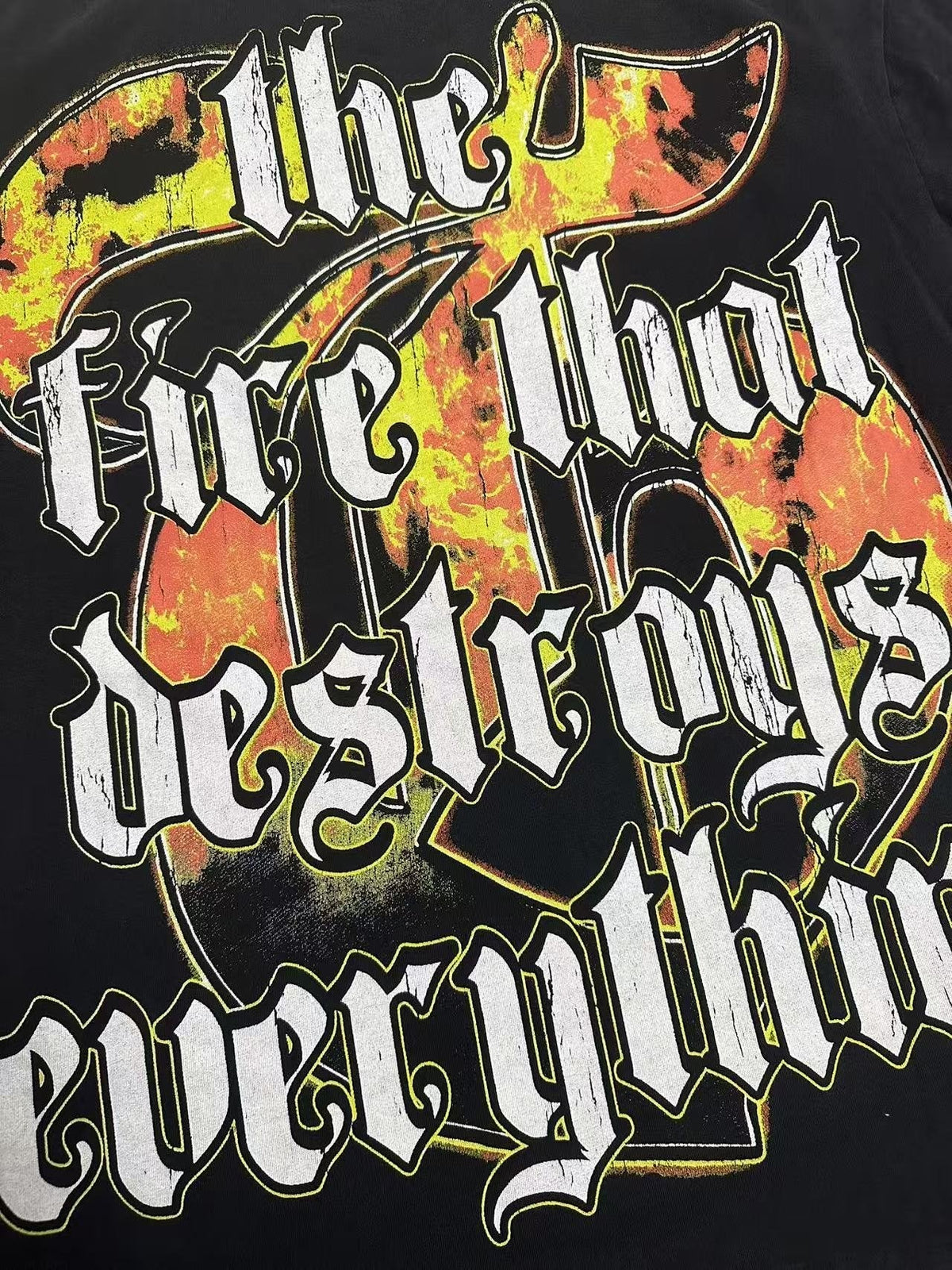 Godspeed Washed Black Statue Graphic T-Shirt