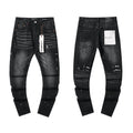 Purple Brand Black Washed Distressed Jeans