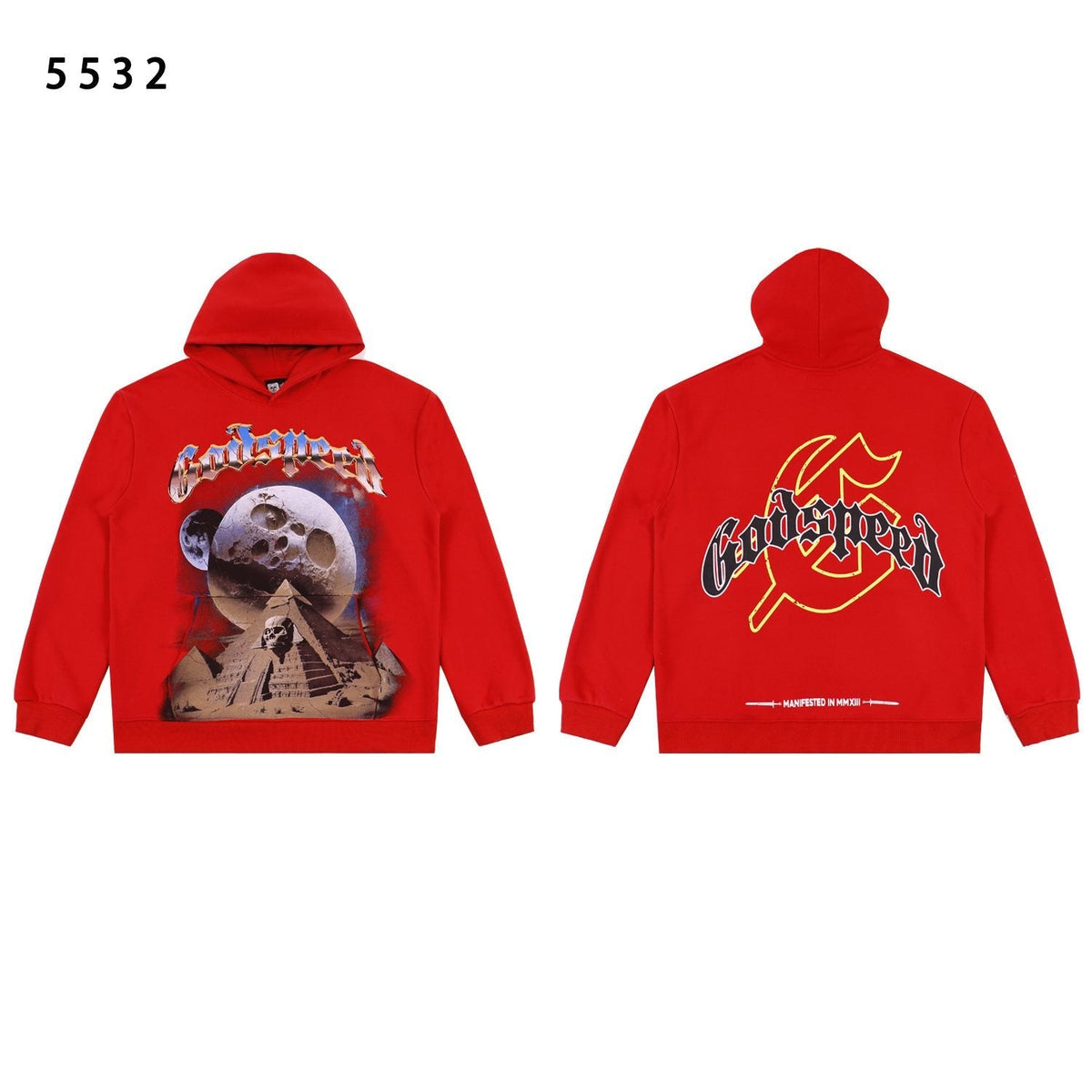 Godspeed Victory Toast Skull Graphic Hoodie