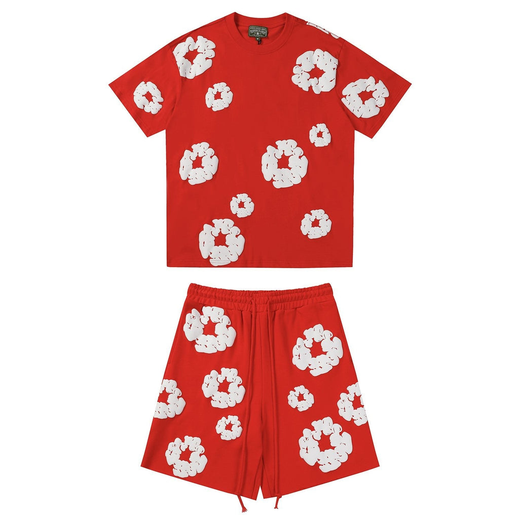 DENIM TEARS Cotton Wreath Graphic Short-Sleeve Set