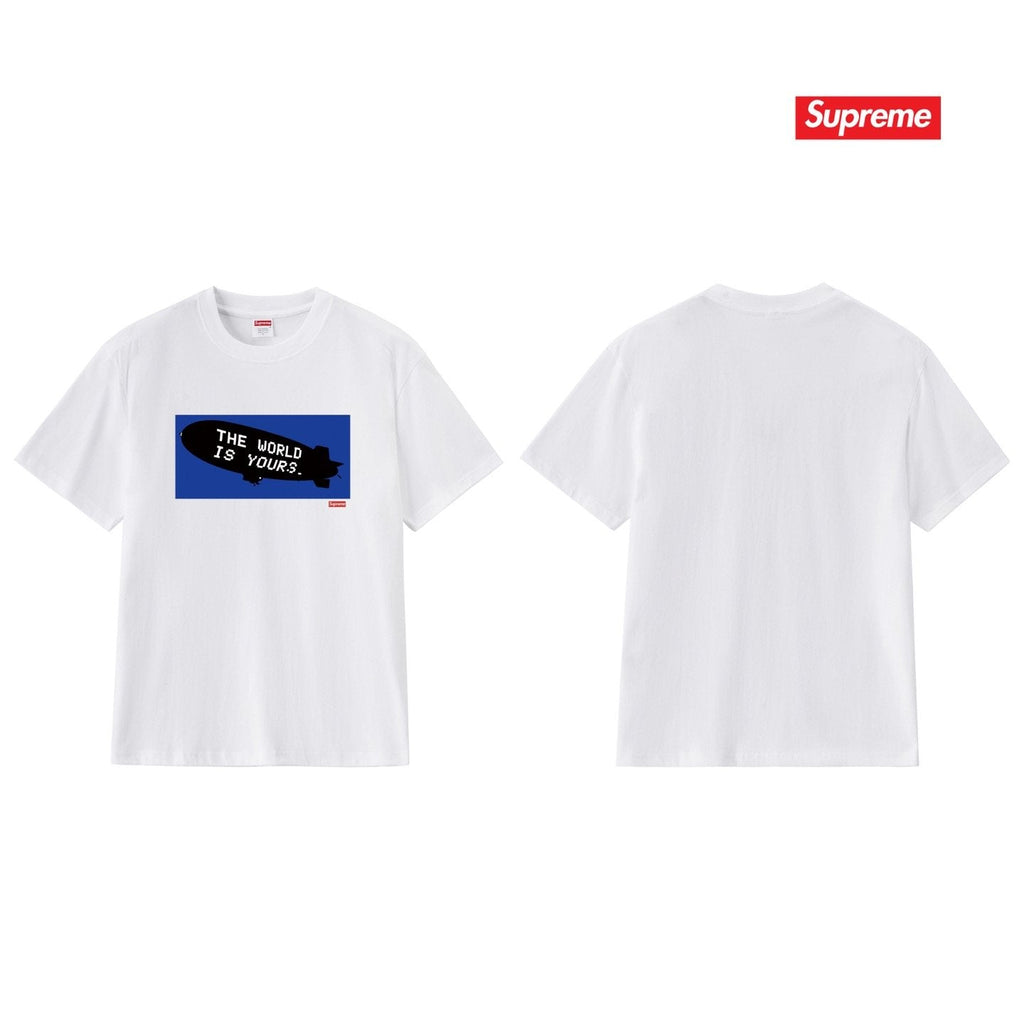 Supreme Blue Rectangle Brush Graphic T-Shirt