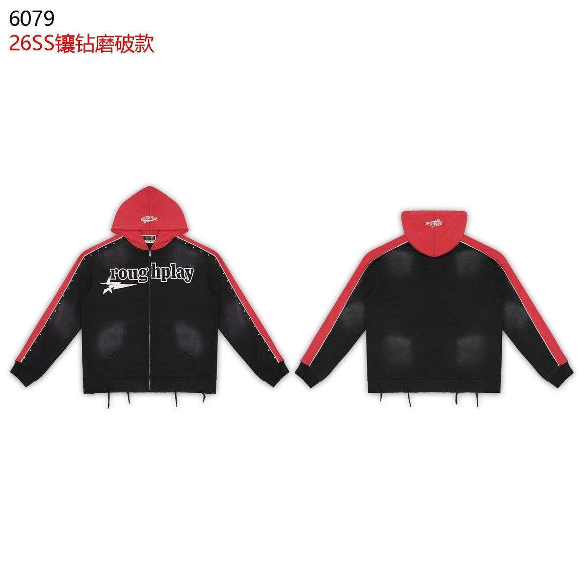 Rough Play Lightning Colorblock Zip Hoodie