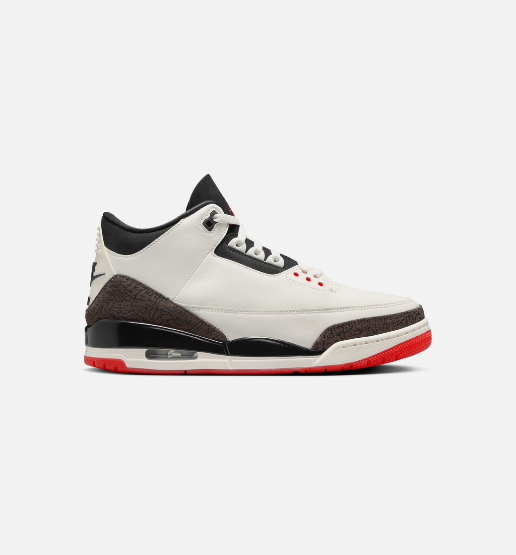 Air Jordan 3 Retro Sail University Red Men's Lifestyle Shoes - Sail/Black/University Red/Pale Ivory