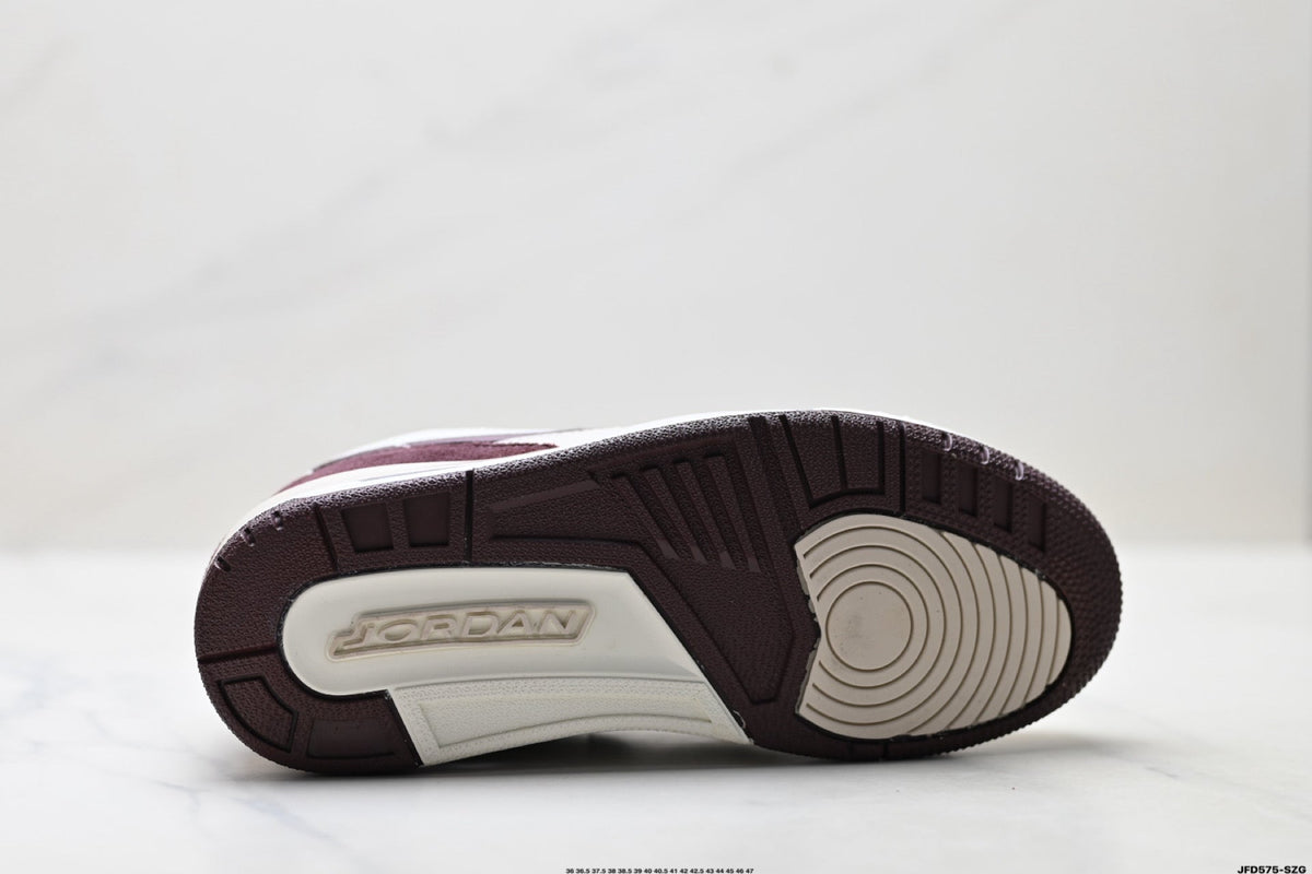 Jordan Legacy 312 Low White Burgundy Red Sneakers