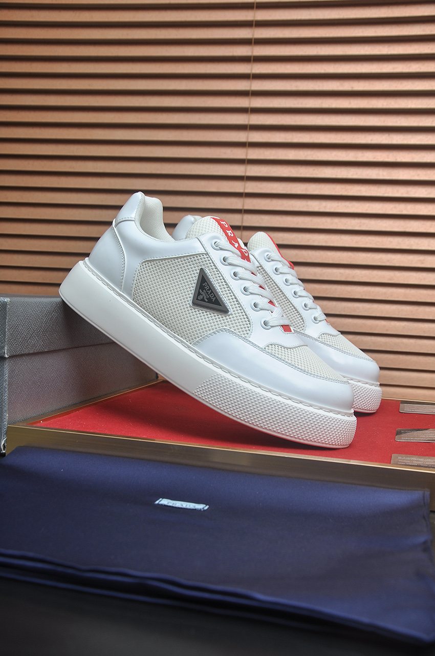 Prada Low-Top Panel Sneakers