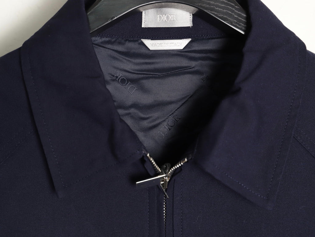 Dior CD Heart-Motif Collared Zip Jacket - Navy